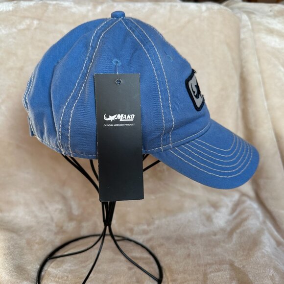 Mako Boats Officially Licensed Shark Logo Embroidered Patch Adjustable Cap Hat - Picture 3 of 10